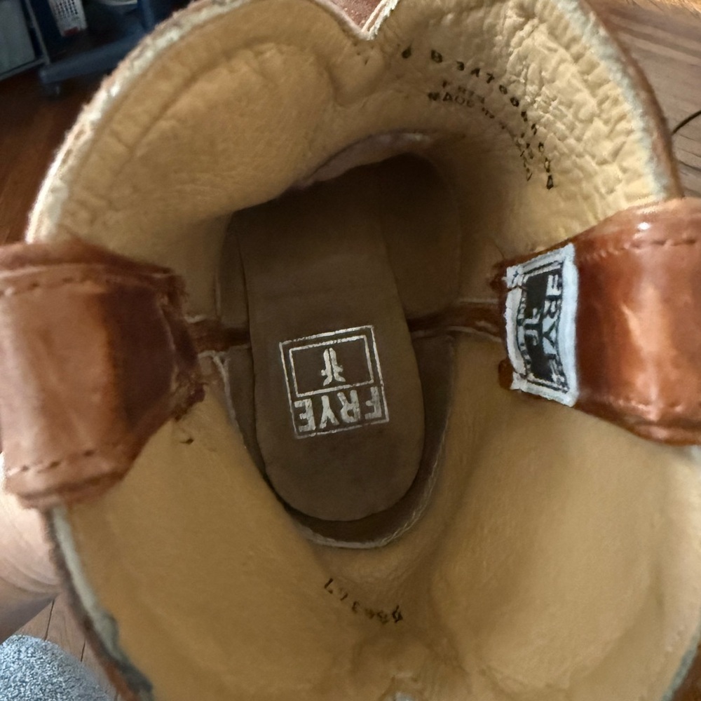 Frye Tan Leather Cowboy Boots - Picture 10 of 12